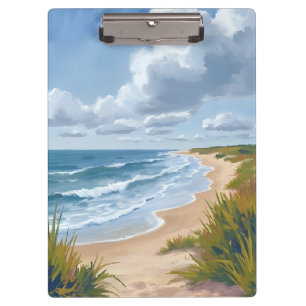 Pranchetas Ondas do Oceano Pintura Costeira da Praia