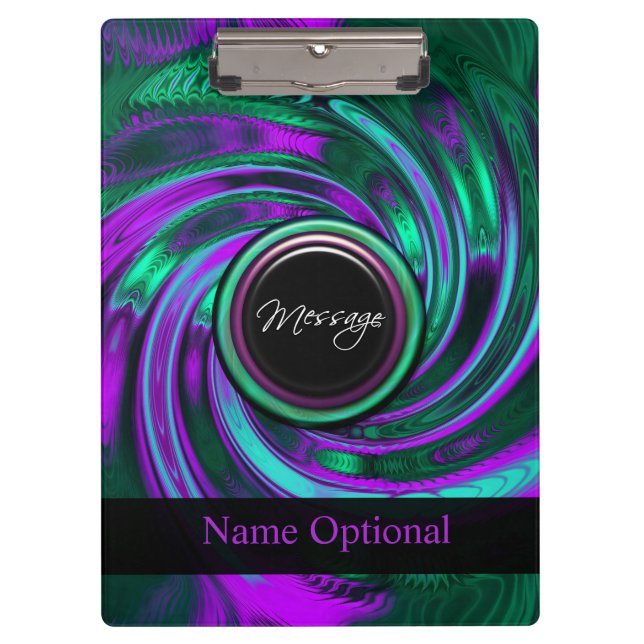 Pranchetas Opções de Imagens de Clipboard de Mármore Fractal  (Frente)