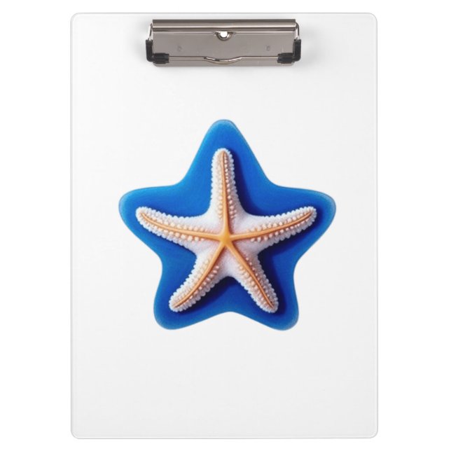 Pranchetas Orange Starfish in Blue (Frente)