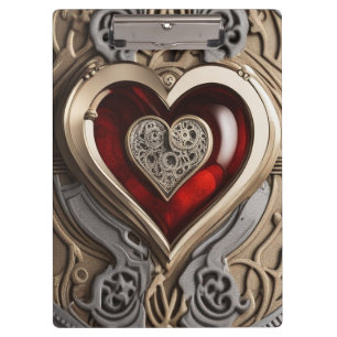 Pranchetas Ornamento misterioso com coração vermelho