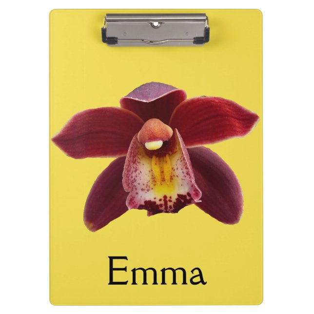 Pranchetas Orquídeas Maroon I Belo Floral Vermelho (Frente)