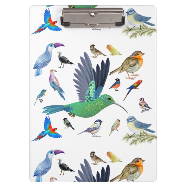 Pranchetas Os pássaros são lindos animais (Frente)