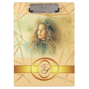 Pranchetas Ouro Background Girl Fashion Modern Elegante