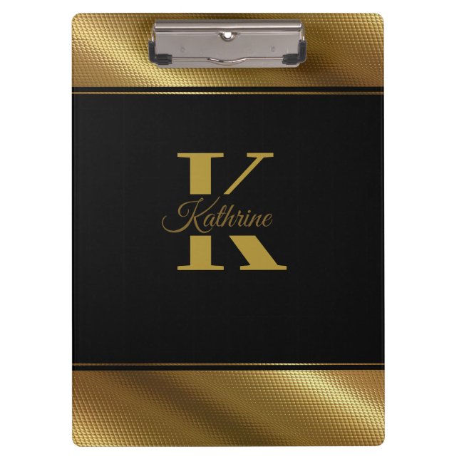 Pranchetas ouro personalizado monograma (Frente)