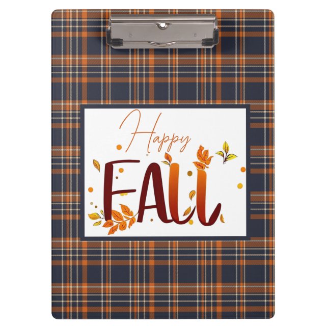 Pranchetas outono/outono/Folhas/Xadrez (Frente)