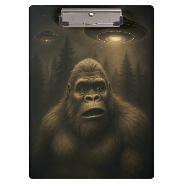 Pranchetas OVNI Alienígena Sasquatch Pé Grande (Frente)