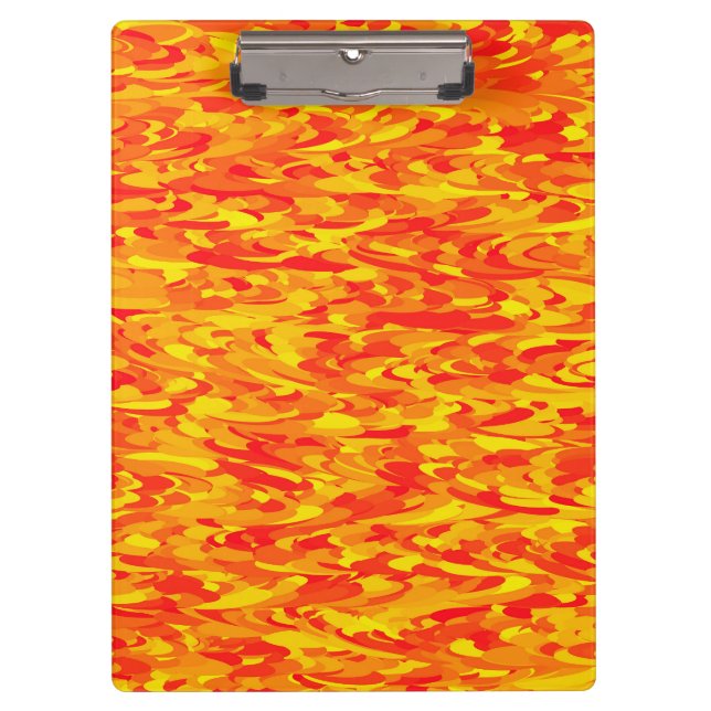 Pranchetas Padrão Abstrato Laranja Vermelho Amarelo (Frente)