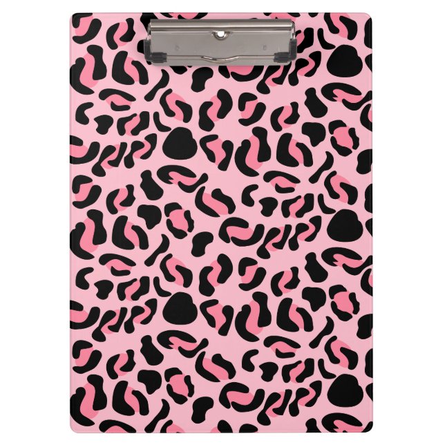 Pranchetas Padrão Animal Rosa Moderno Leopardo (Frente)