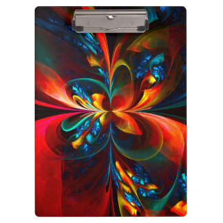 Pranchetas Padrão Azul Laranja-Abstrato Floral Moderno #14