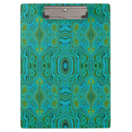 Pranchetas Padrão de Abstrato do Trippy Retro Turquoise Chart