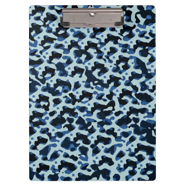 Pranchetas Padrão de Camo Preto Azul (Frente)