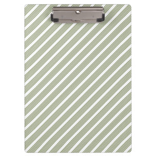 Pranchetas Padrão de cinco faixas verde-oliva e branco