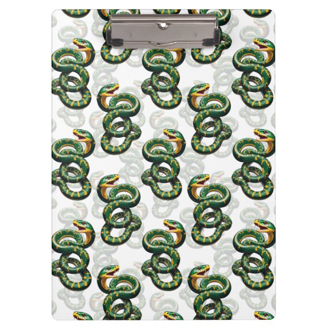 Pranchetas Padrão de Design de Cobras - Branco (Frente)