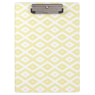 Pranchetas Padrão de diamante amarelo pálido e branco