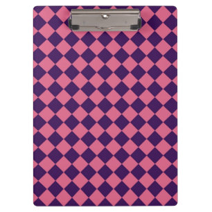 Pranchetas Padrão de Diamante do Verificador Roxo Rosa