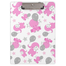 Pranchetas Padrão De Elefantes Rosa, Elefantes Cutes, Estrela