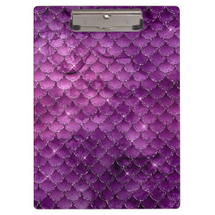 Pranchetas Padrão de Escamas de Sereia Glam Ombre Roxo