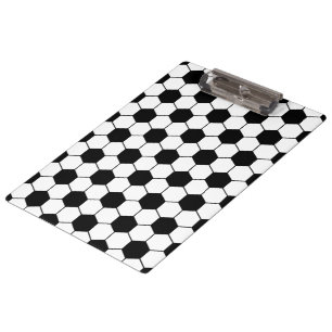 Pranchetas Padrão de esfera de futebol adaptado Preto Branco