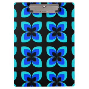 Pranchetas Padrão de Flor Azul Brilhante Duas Toneladas