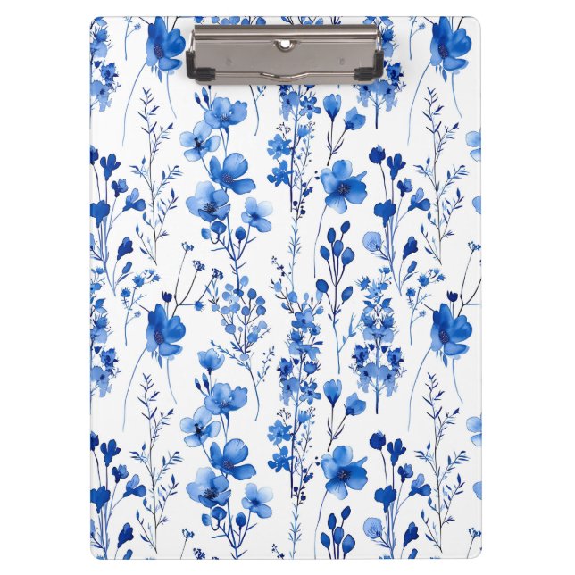 Pranchetas Padrão de Flores Selvagens de Papel Francês Design (Frente)