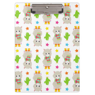 Pranchetas Padrão De Lhamas, Lhamas Cutas, Alpacas, Cactus