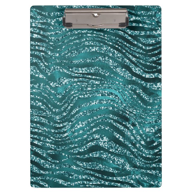 Pranchetas Padrão de Listras de Tigre com Glitter Glam Ombre  (Frente)