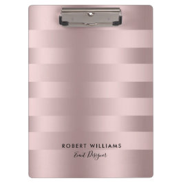 Pranchetas padrão de listras rosa-douradas