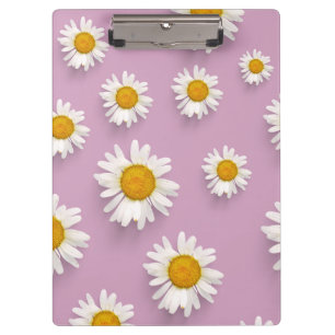 Pranchetas Padrão de margarida alegre em fundo rosa