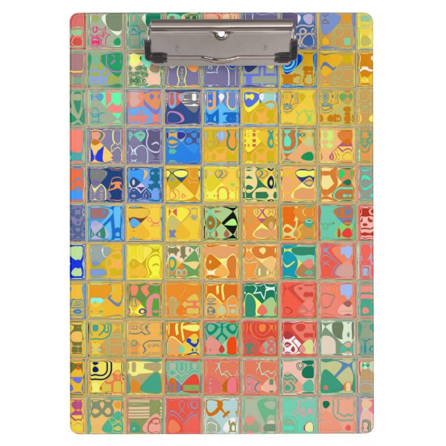 Pranchetas Padrão de Mosaico Abstrato #12 (Frente)