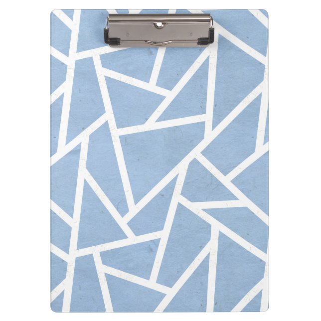 Pranchetas Padrão de mosaico branco e azul pálido (Frente)