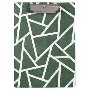 Pranchetas Padrão de mosaico verde e branco