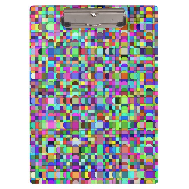 Pranchetas Padrão de Multicores de Formas de abstrato Quadrad (Frente)