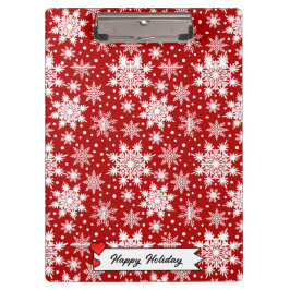 Pranchetas Padrão de Neve Vermelha e Branca sem costura