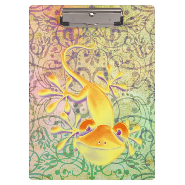 Pranchetas Padrão de Ornamento de ARTs Antigos + Gecko Sorrid (Frente)