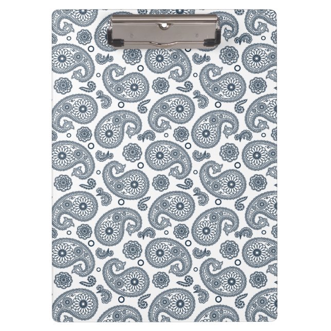 Pranchetas Padrão de paisley azul escuro indiano sem costura  (Frente)