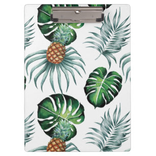 Pranchetas Padrão de Palmeira da Selva Tropical de Aquarela d