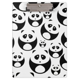 Pranchetas Padrão de Panda Branco e Preto de Kawaii