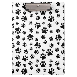Pranchetas Padrão De Patas, Patas Cachorros, Preto e Branco