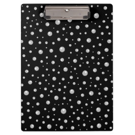 Pranchetas Padrão de Pérola em Fundo Preto