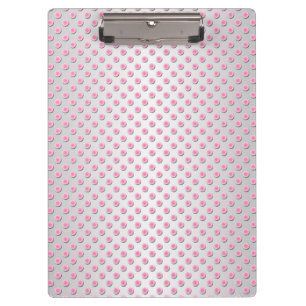 Pranchetas Padrão de Pontos Pink e Branco Prateado