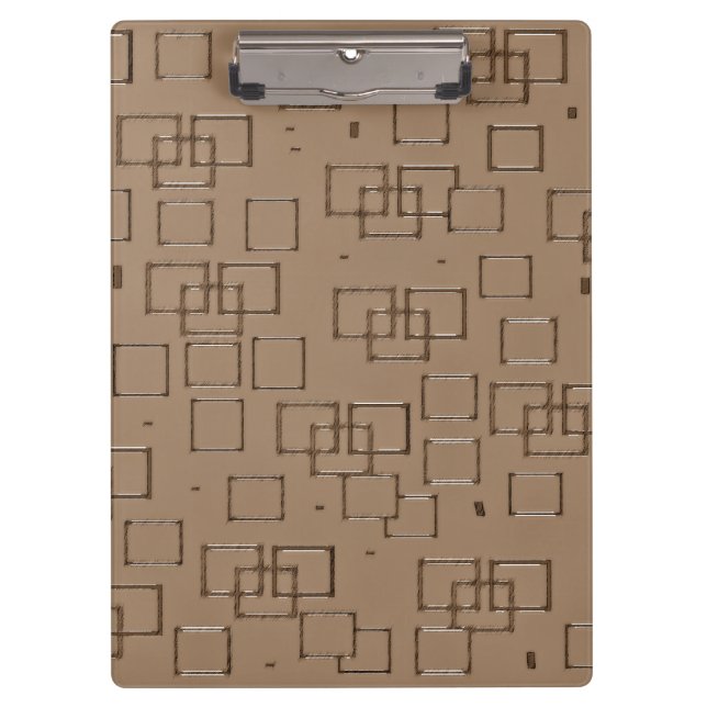 Pranchetas Padrão de quadrados coloridos do café (Frente)