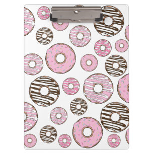Pranchetas Padrão De Rosquinhas, Rosquinhas Rosa, Rosquinhas