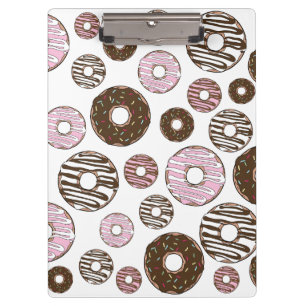 Pranchetas Padrão De Rosquinhas, Rosquinhas Rosa, Rosquinhas