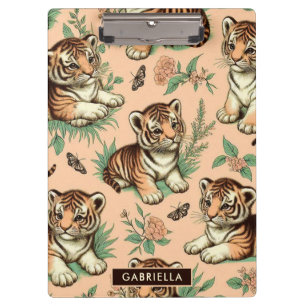 Pranchetas Padrão de Tigre de Bebê Cinto-Vintage