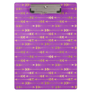 Pranchetas Padrão de Unicórnio Boêmio Dourado e Roxo