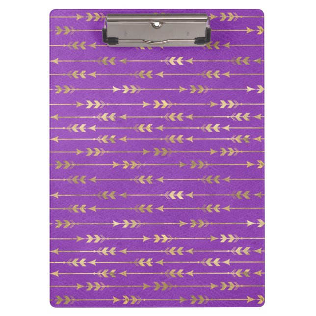 Pranchetas Padrão de Unicórnio Boêmio Dourado e Roxo (Frente)