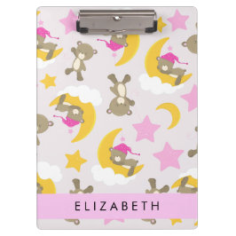 Pranchetas Padrão De Ursos, Ursos De Teddy, Estrelas, Seu Nom