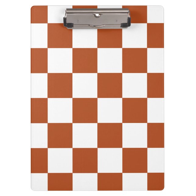 Pranchetas Padrão de Verificação Branco Castanho (Frente)