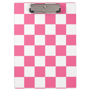Pranchetas Padrão de Verificação Branco Cor-de-Rosa