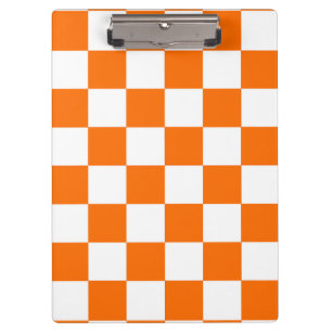 Pranchetas Padrão de Verificação Branco Laranja